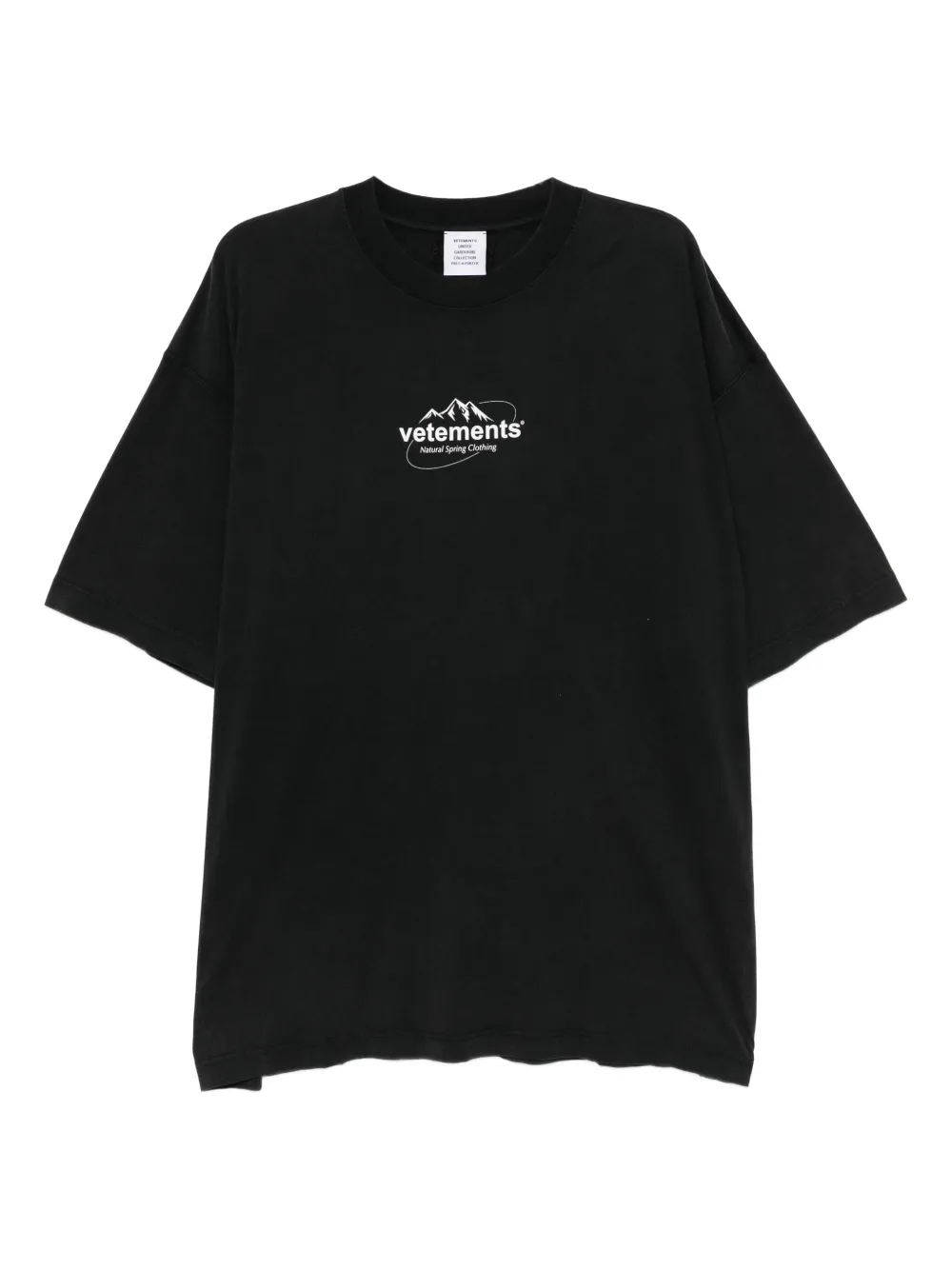 VETE TS T-shirt met logoprint Zwart