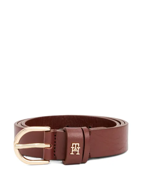 Tommy Hilfiger logo-plaque leather belt