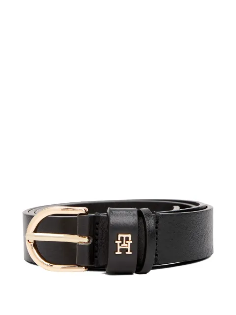 Tommy Hilfiger logo-plaque leather belt