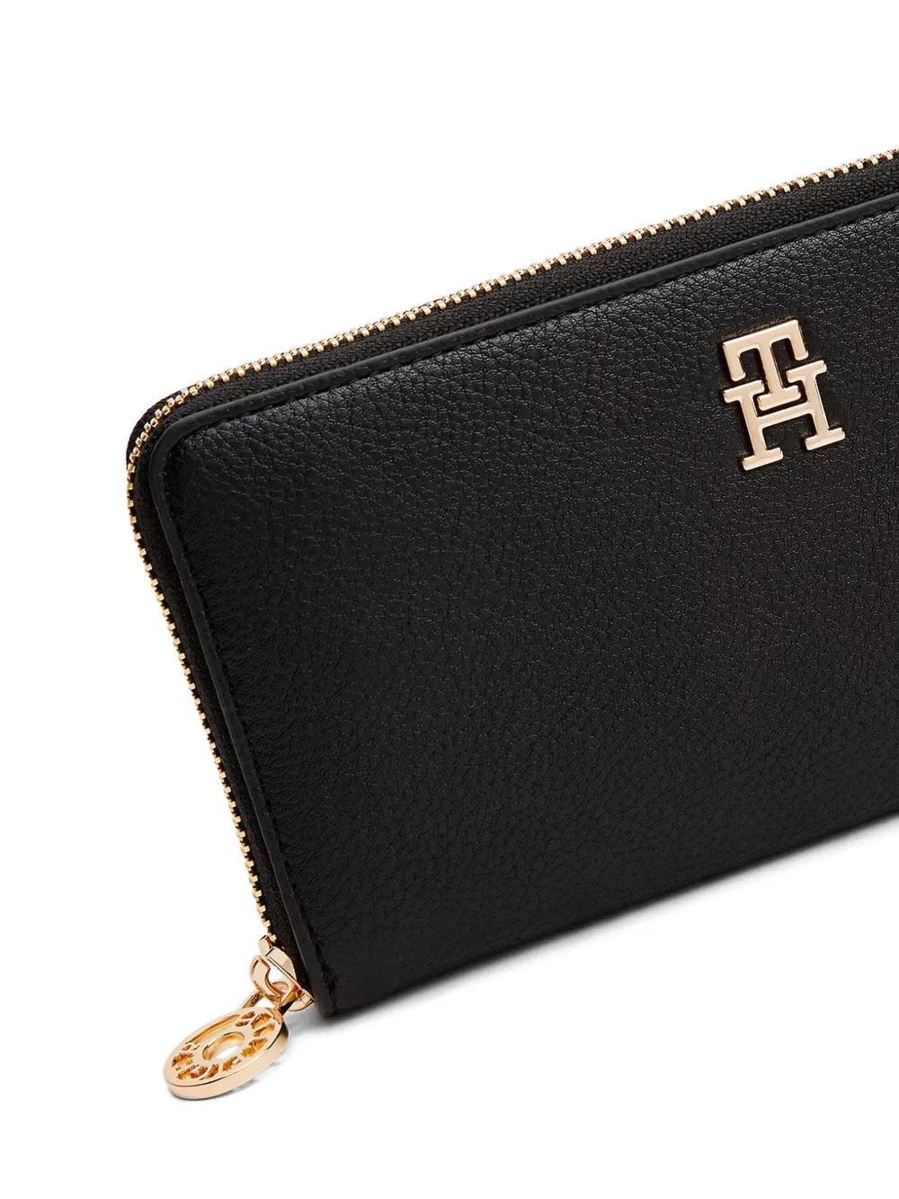 Tommy Hilfiger Portemonnee met logoplakkaat Zwart