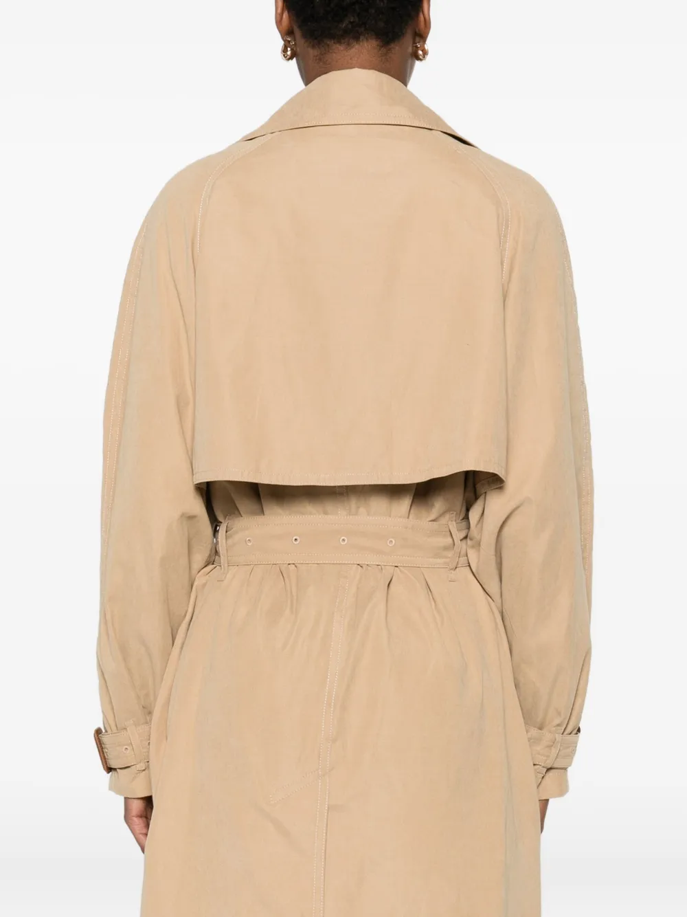 ISABEL MARANT Elea trenchcoat met ceintuur en dubbele rij knopen Beige