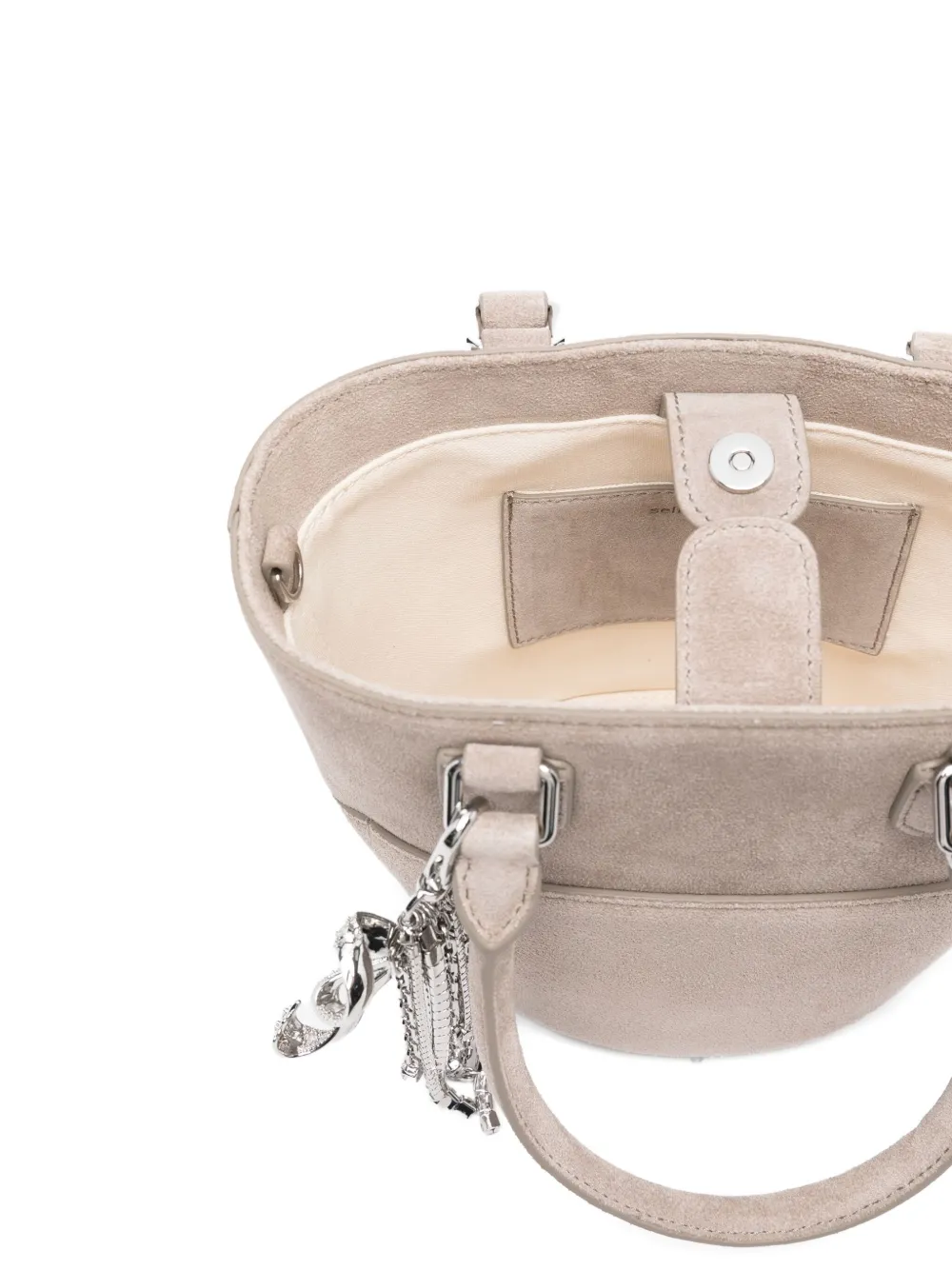 Self-Portrait Shopper verfraaid met bedel Grijs