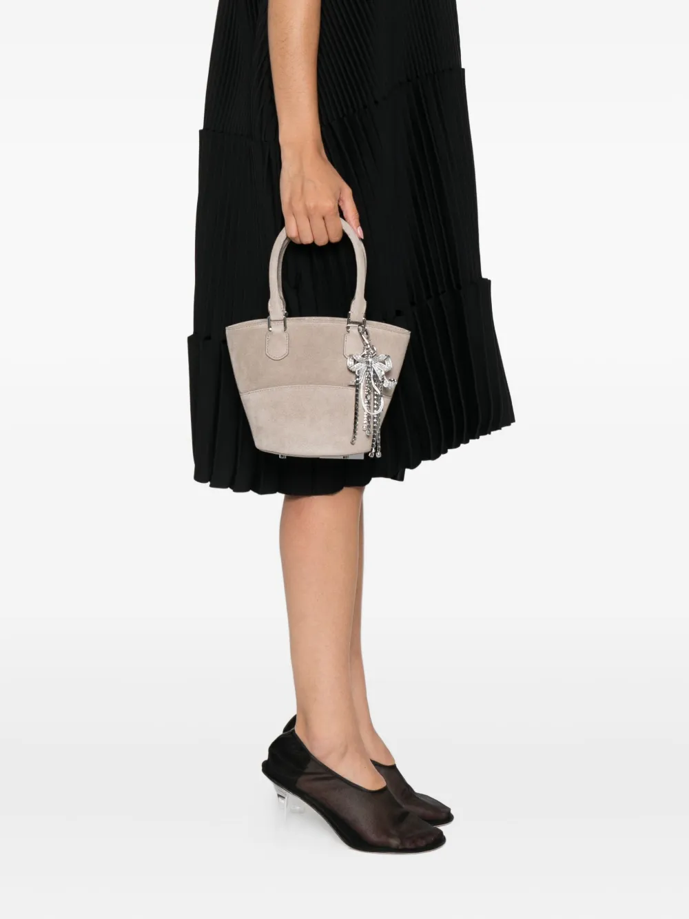 Self-Portrait Shopper verfraaid met bedel Grijs