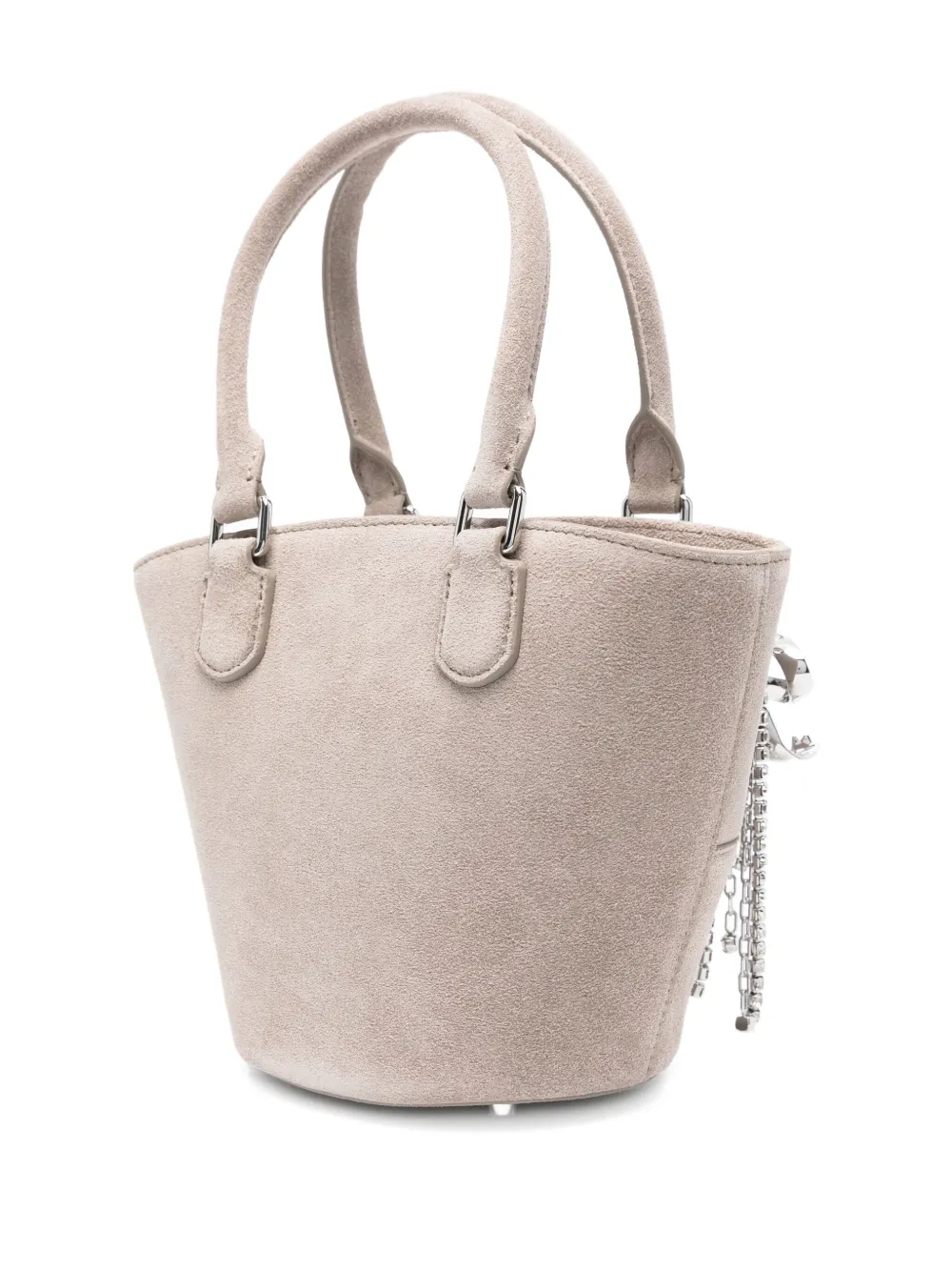 トートバッグ Self-Portrait Charm Tote Bag Self-Portrait charm-embellishment Tote Bag | Grey | FARFETCH CA