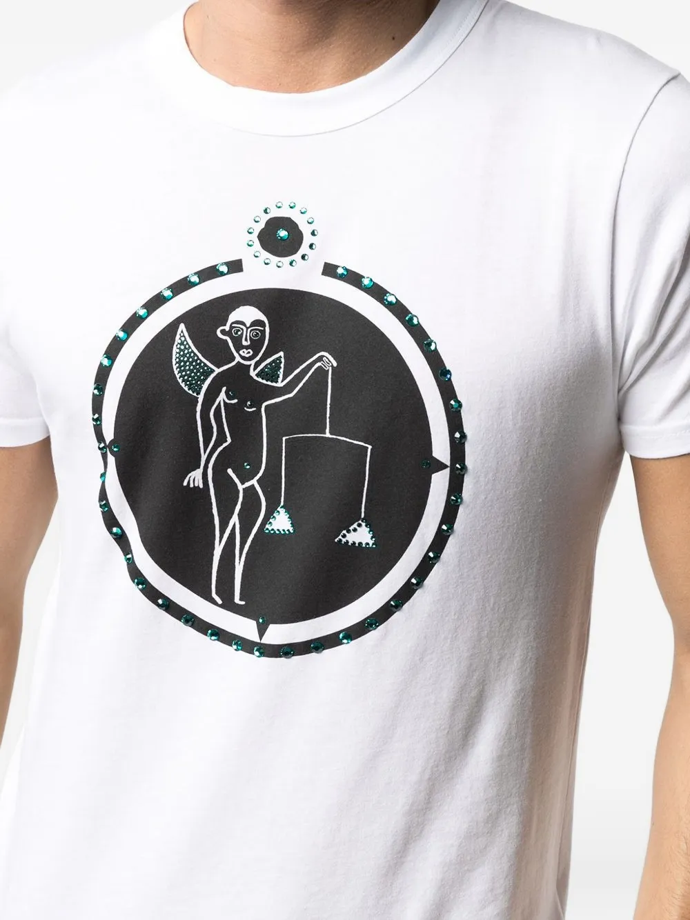 Swarovski Libra-print T-shirt Wit