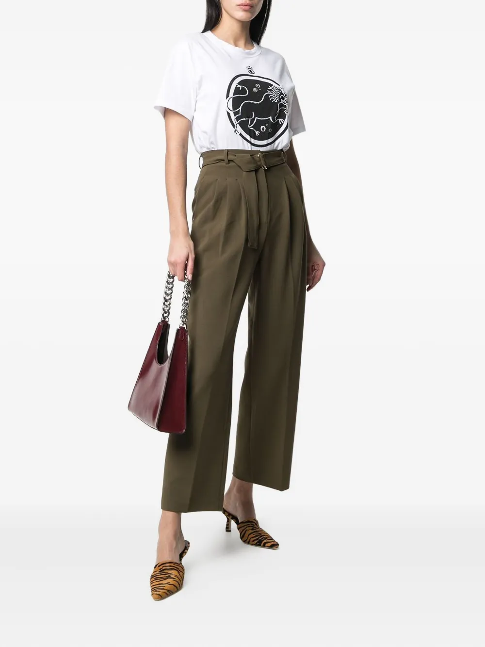Swarovski crystal-embellished T-shirt Wit