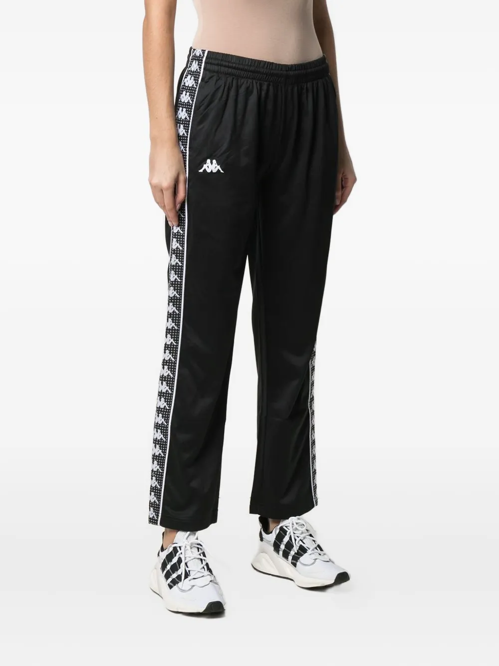 Kappa logo-tape track pants Zwart