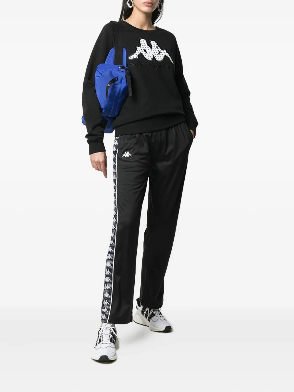 Kappa logo-tape track pants Zwart