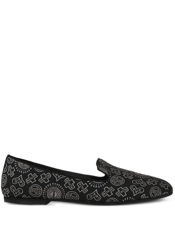 10 CORSO COMO embroidered-symbols Loafers Black FARFETCH IN