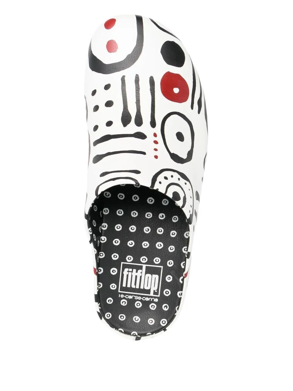 FitFlop Muiltjes met grafische print Wit