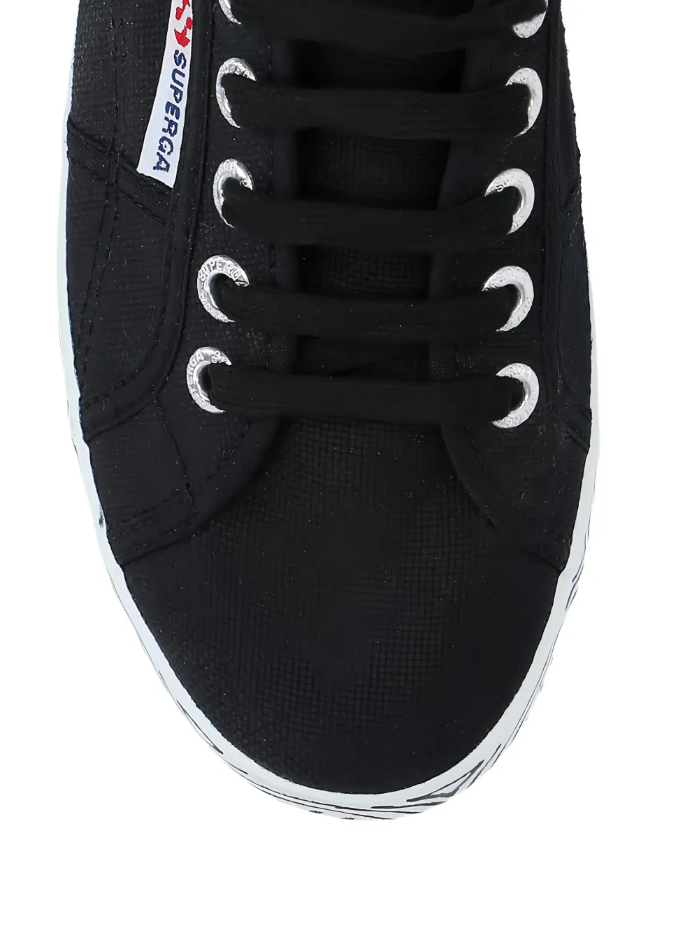 Superga Platform-sole Lace-up Sneakers In Black