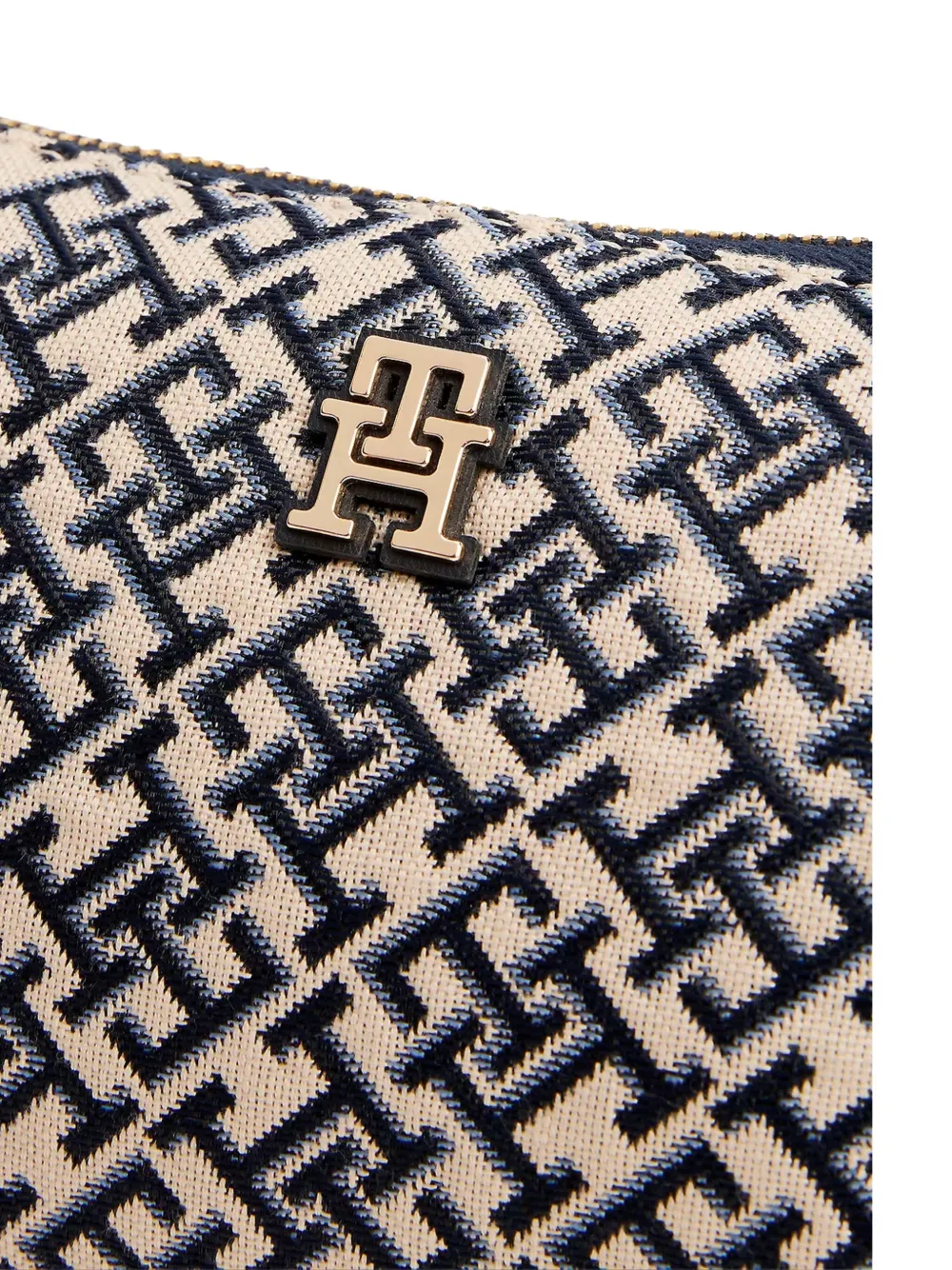 Tommy Hilfiger Tas met monogram en rits Blauw