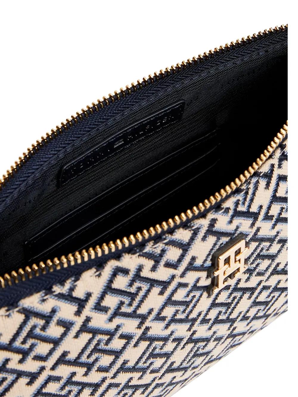 Tommy Hilfiger Tas met monogram en rits Blauw