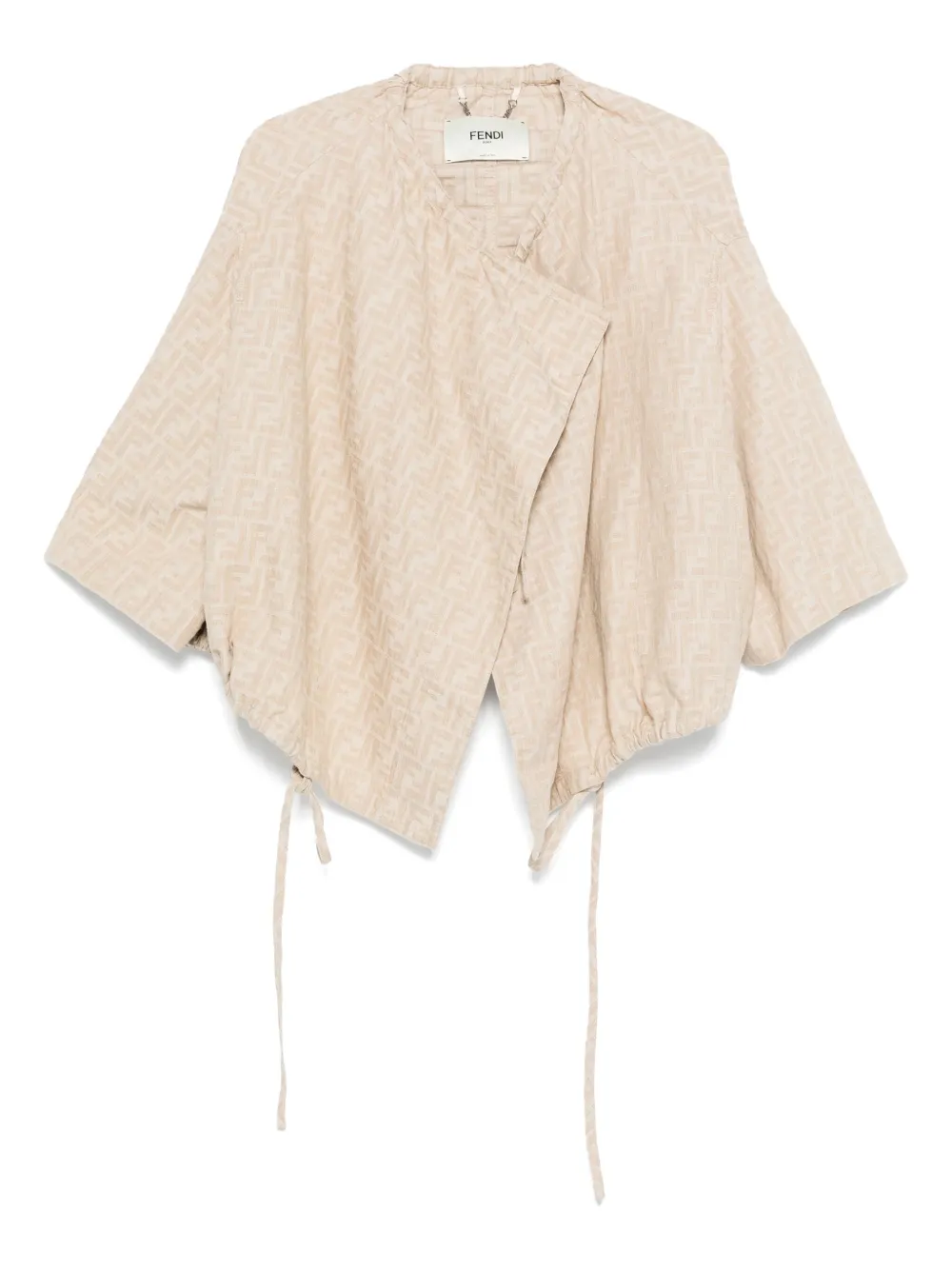 FENDI FF-jacquard drawstring jacket | Neutrals | Image 1