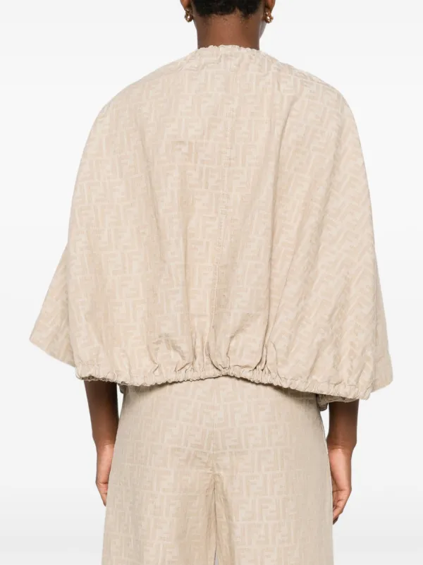 FENDI FF-jacquard Drawstring Jacket | Neutrals | FARFETCH FENDI FF-jacquard Drawstring Jacket | Neutrals | FARFETCH