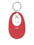 Coperni Swipe oval-frame keyring - Red