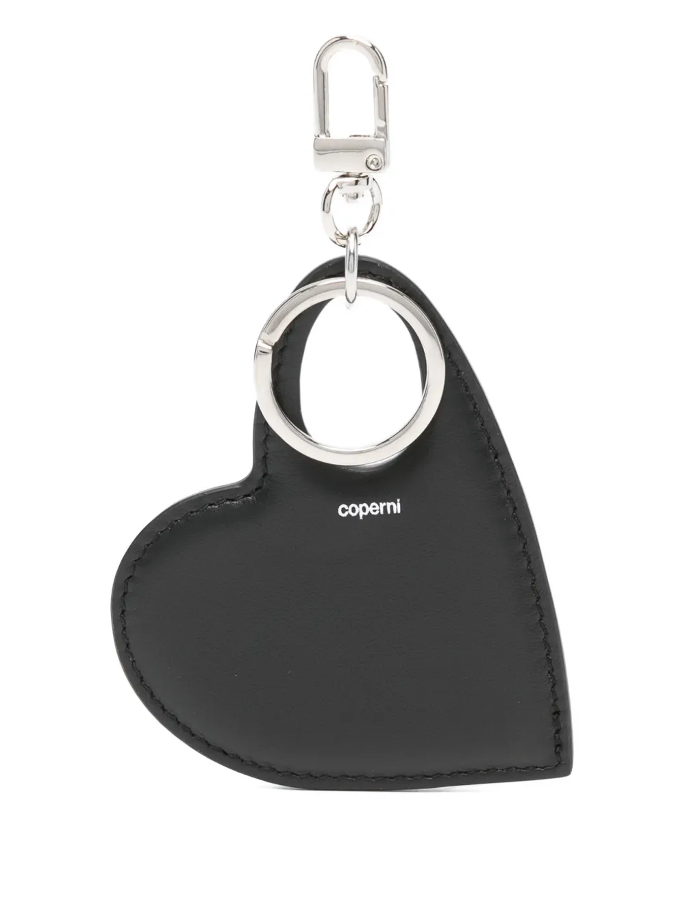Coperni heart-shaped leather keyring | Black | Image 1