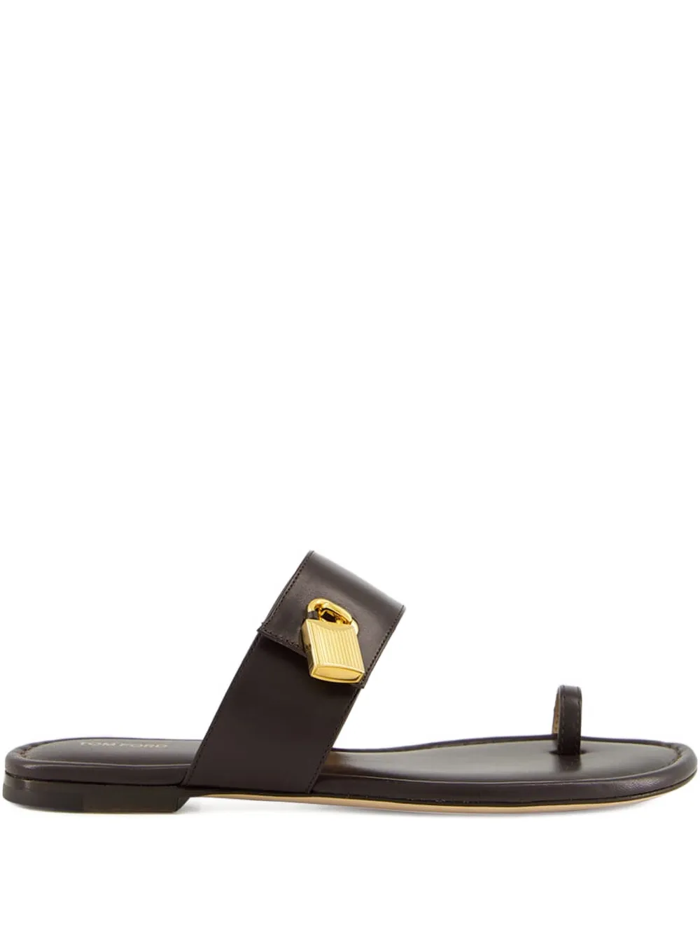 TOM FORD leather flat sandals | Brown | Image 1