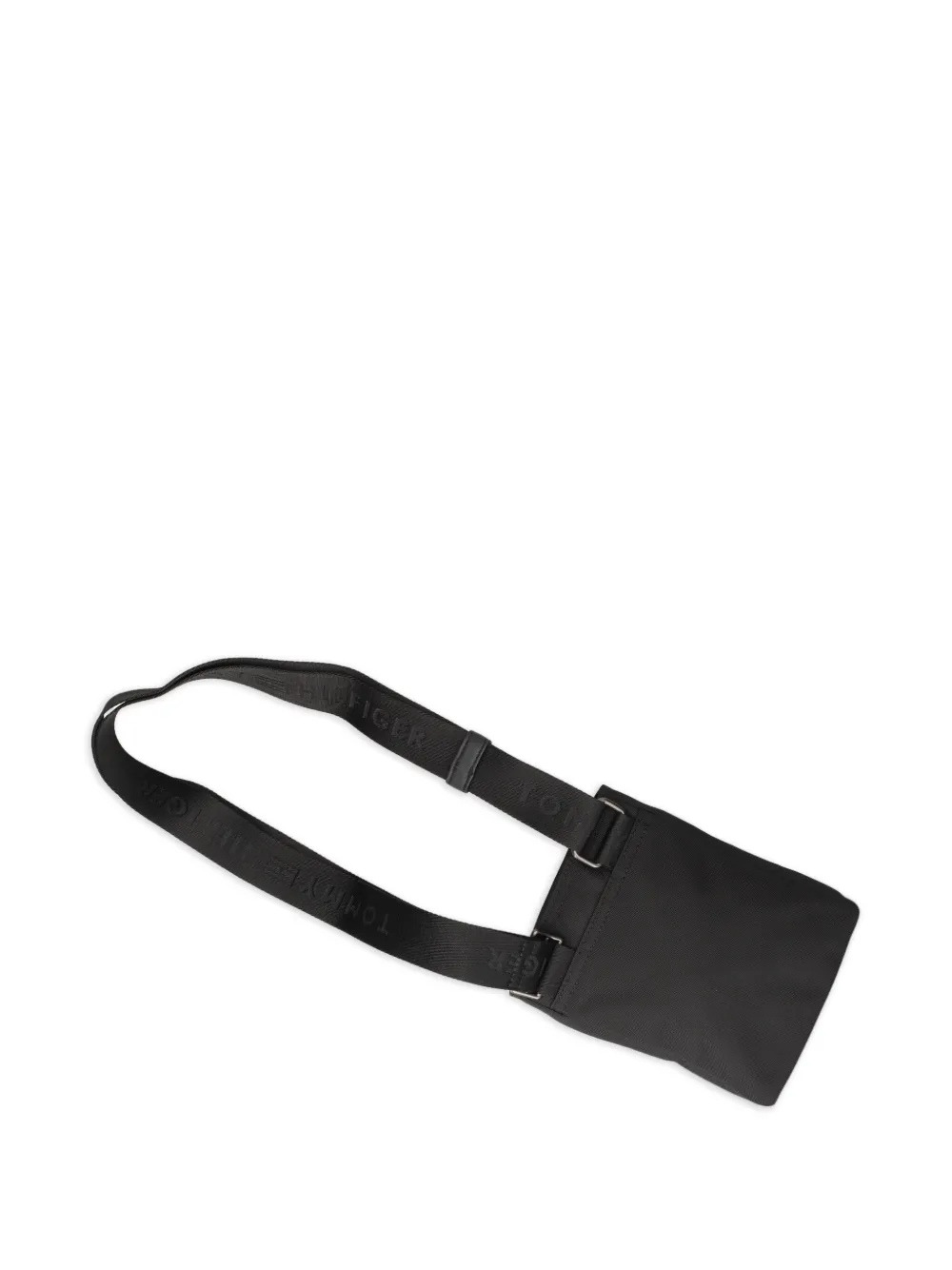 Tommy Hilfiger logo-lettering messenger bag Zwart