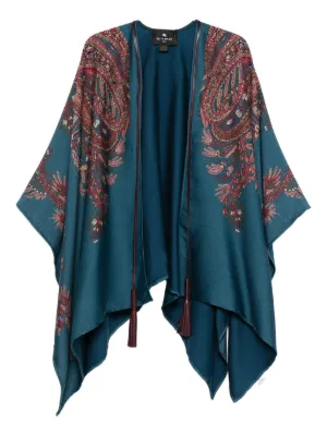 ポンチョ・ケープ Etro Cotton Cape With Floral Print Etro Cotton Cape With Floral Print – Ellie Belle