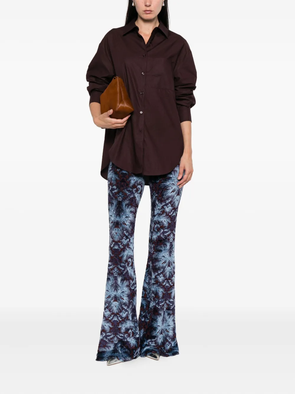 ETRO Broek met abstract patroon Blauw