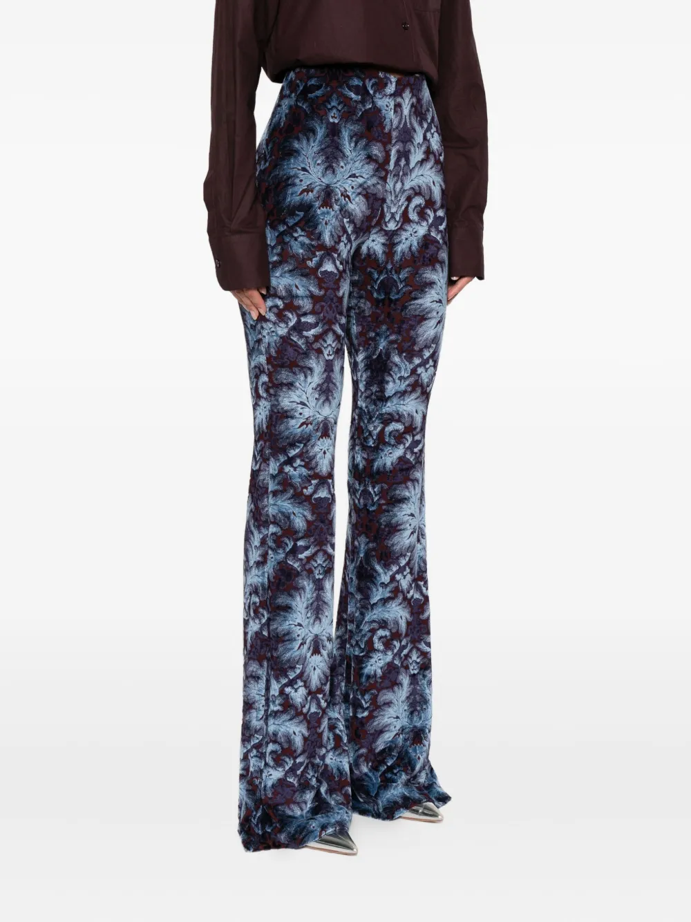 ETRO Broek met abstract patroon Blauw