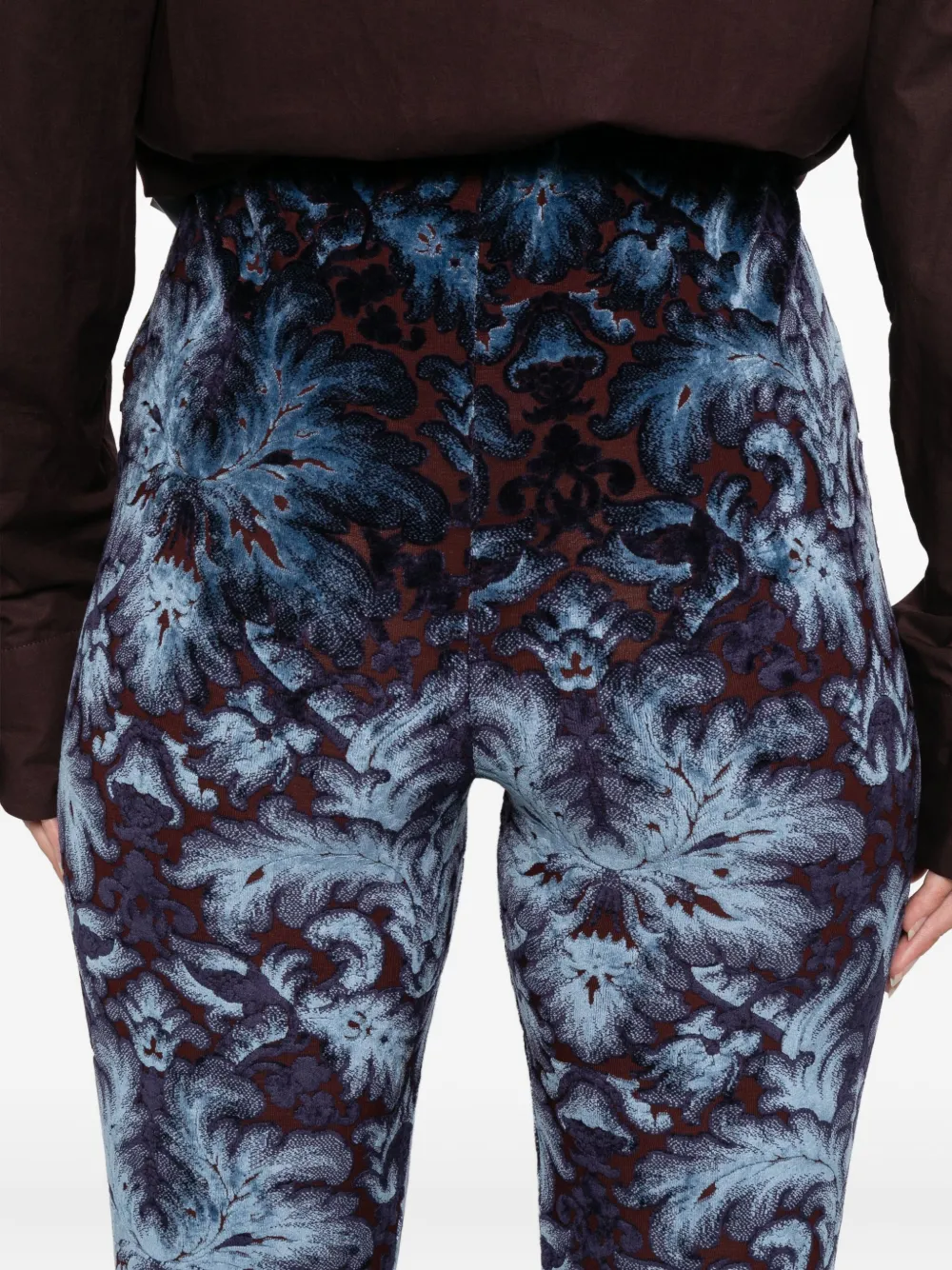 ETRO Broek met abstract patroon Blauw