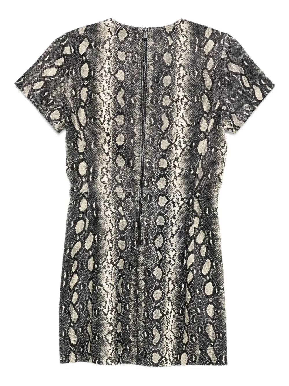 Michael Kors Jurk met korte mouwen en slangenhuidprint Beige
