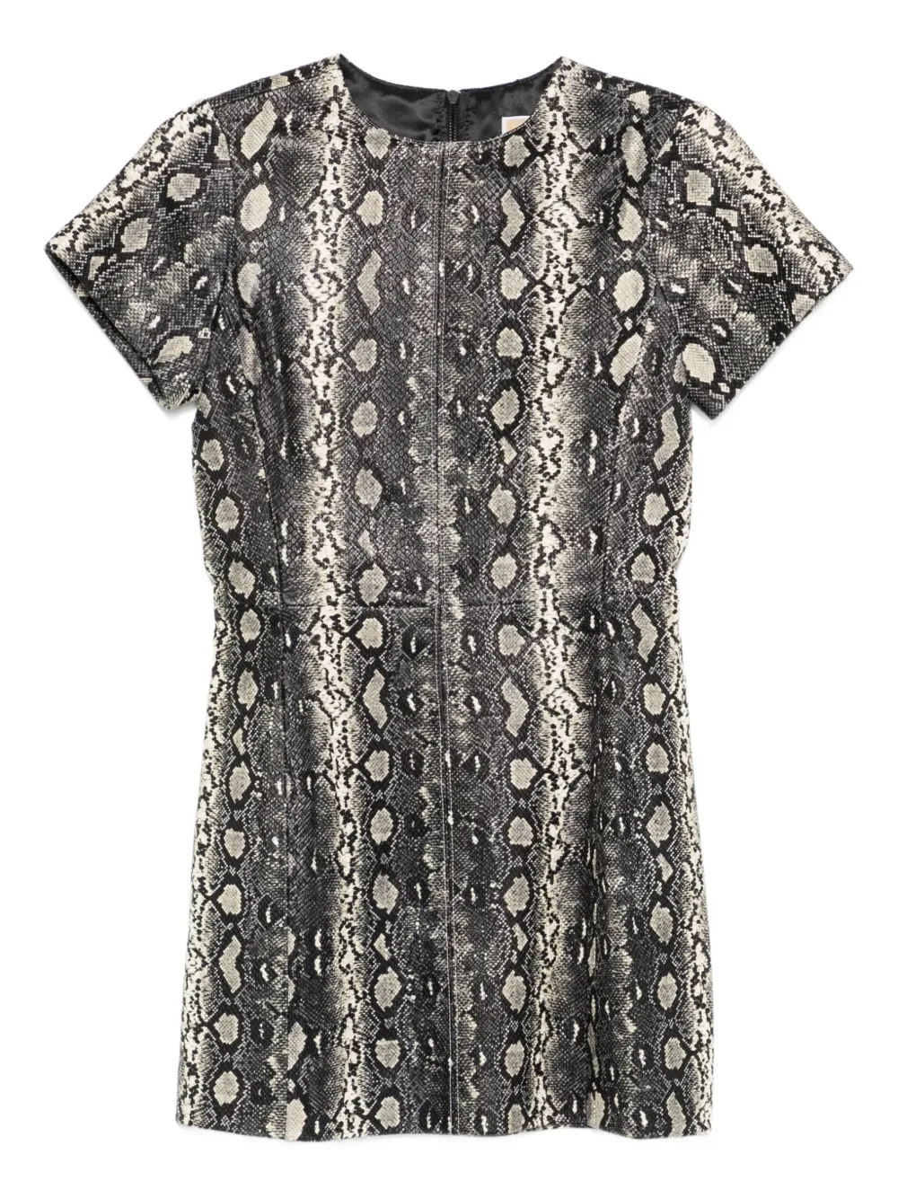 Michael Kors Jurk met korte mouwen en slangenhuidprint Beige