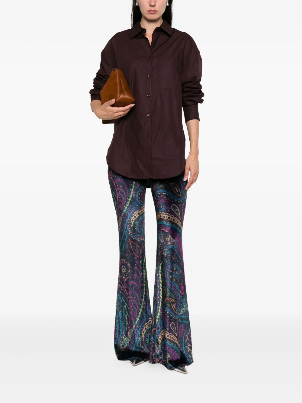 ETRO Broek met paisley-print Blauw