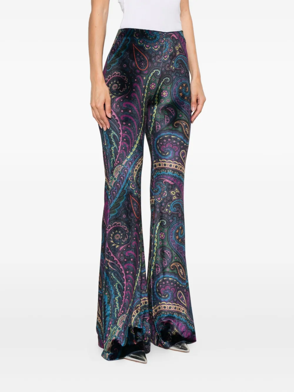 ETRO Broek met paisley-print Blauw