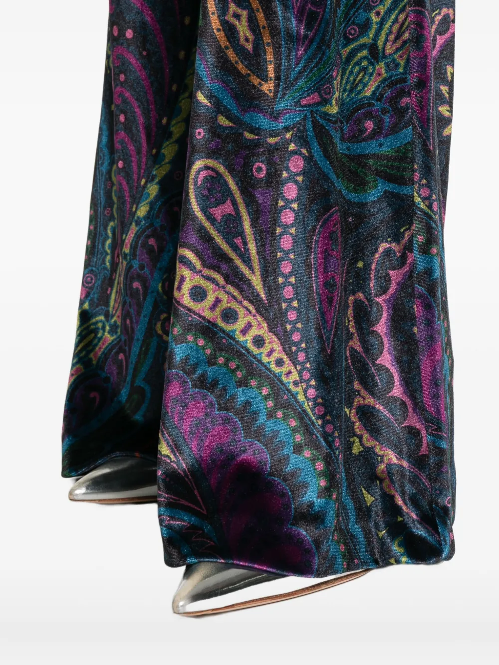 ETRO Broek met paisley-print Blauw