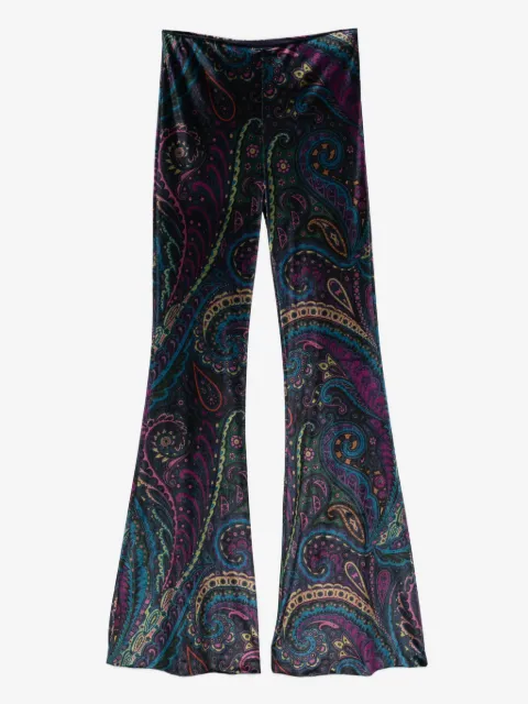 ETRO paisley-print velvet trousers