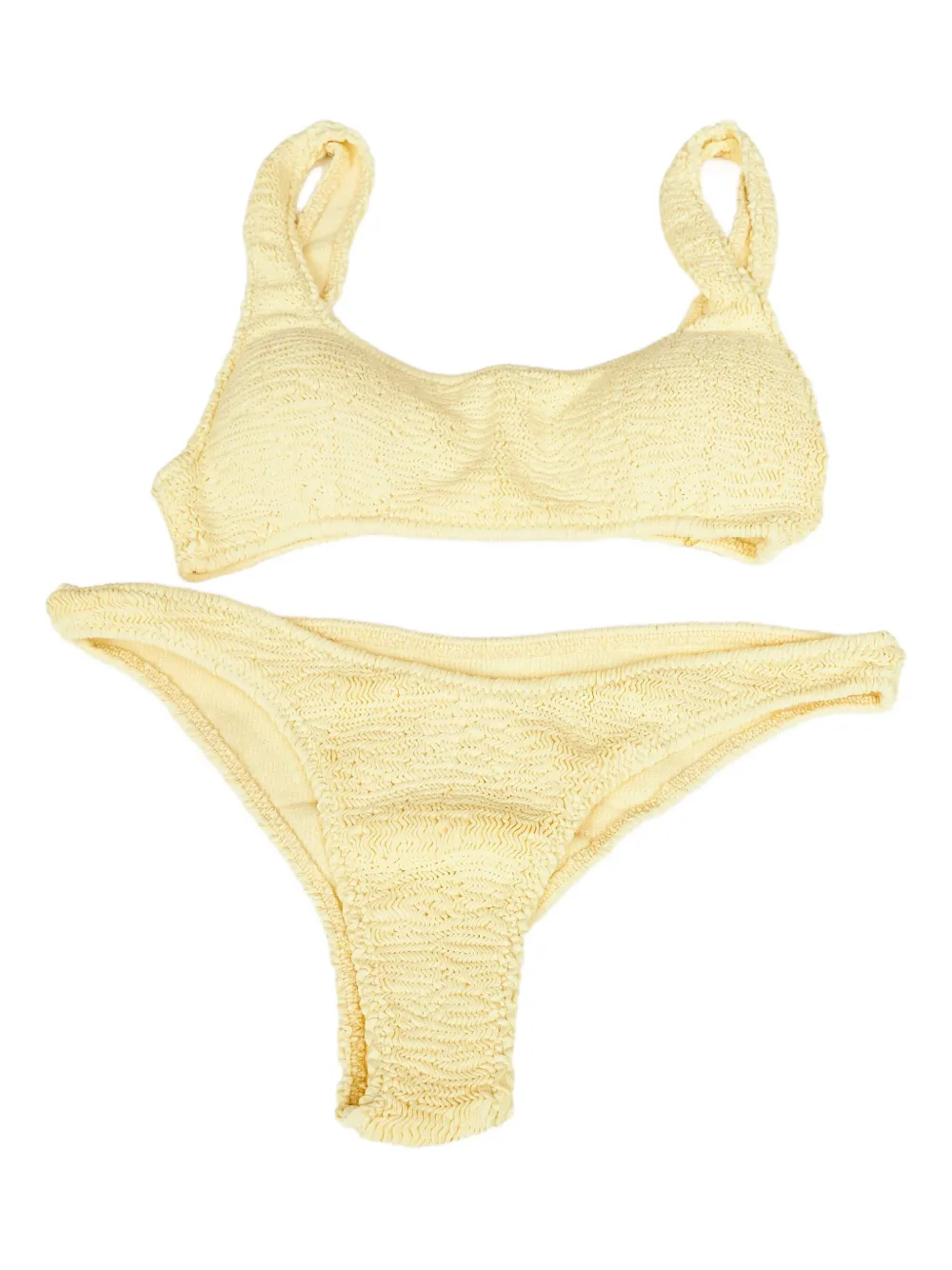 BIKINI LOVERS Ilaria textured-fabric bikini | Yellow | Image 1
