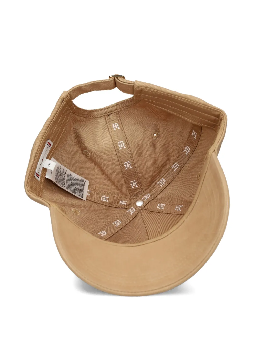 Tommy Hilfiger Honkbalpet met logoplakkaat Beige