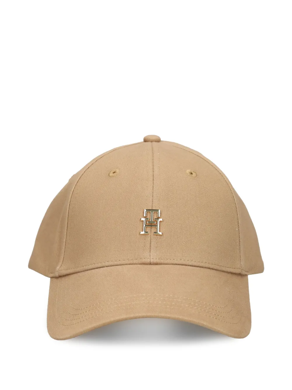 Tommy Hilfiger Honkbalpet met logoplakkaat Beige