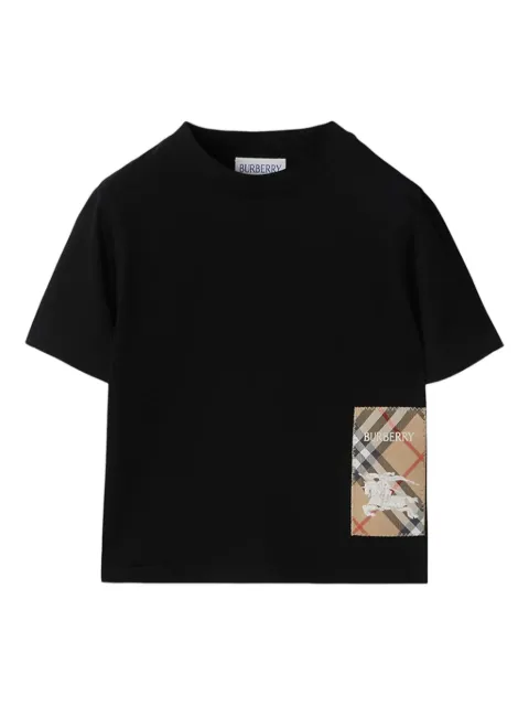 Burberry Kids check-patch T-shirt