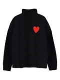 Chinti & Parker Breton Heart roll-neck sweater - Black