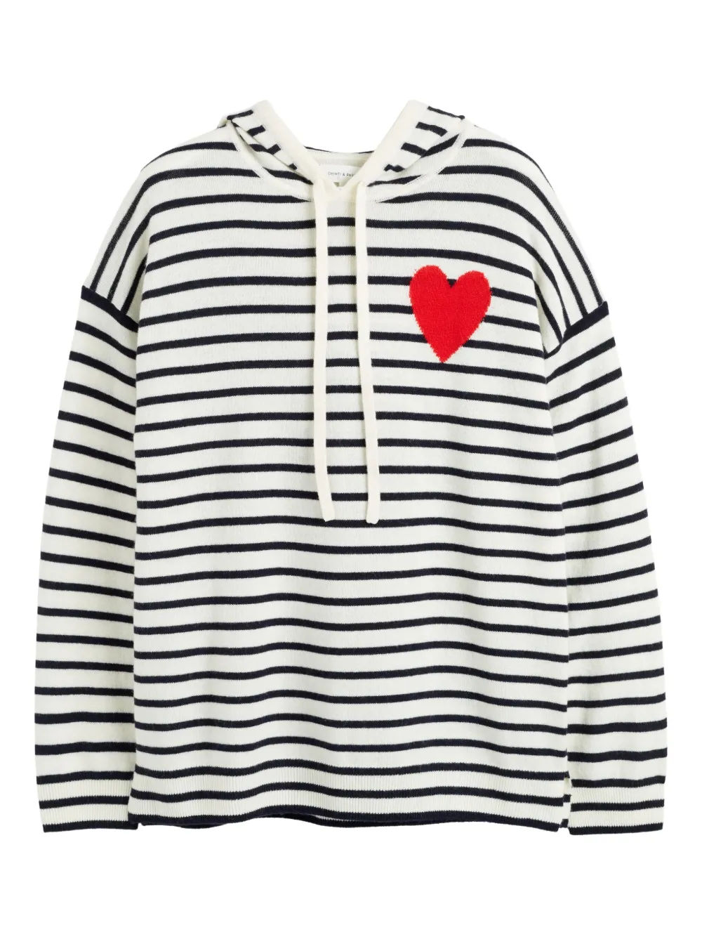 Chinti & Parker Breton Heart ストライプ パーカー - ニュートラル Chinti & Parker Breton Heart ストライプ パーカー - ニュートラル