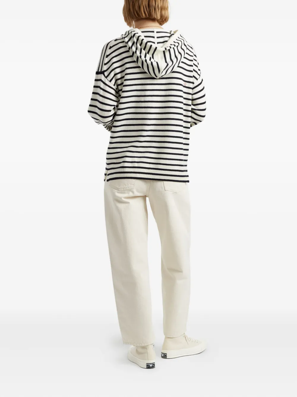 Chinti & Parker Breton Heart Striped Hoodie In Multi