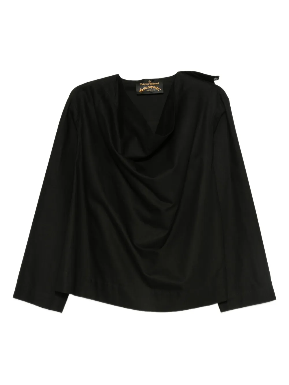 2017 draped-neckline blouse