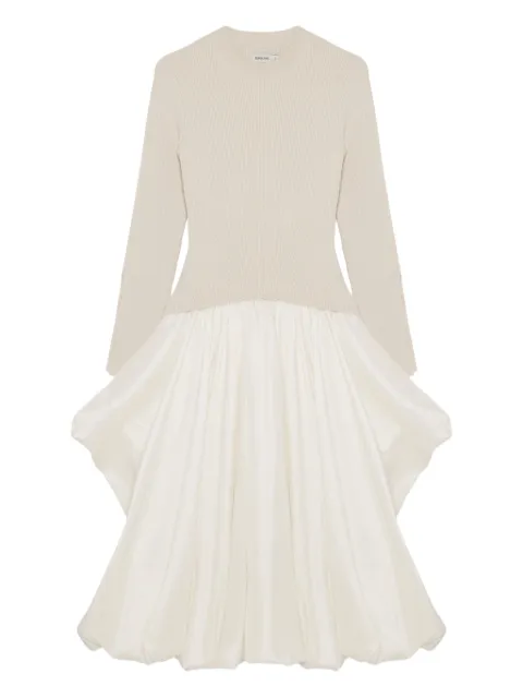 Simkhai knit-top balloon-skirt midi dress