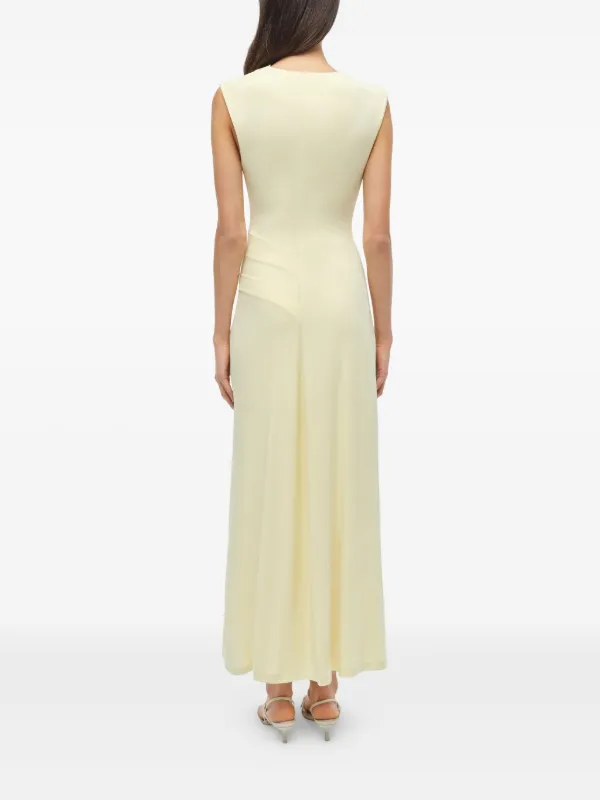 Simkhai Acacia cowl-neck Gathered Maxi Dress | Yellow | FARFETCH