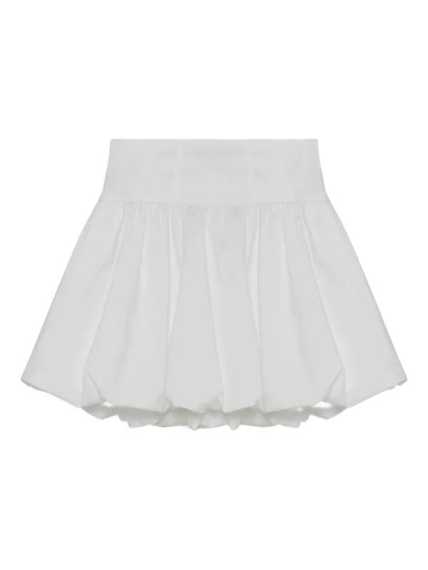 Simkhai Pippa Bubble-hem Mini Skirt in White