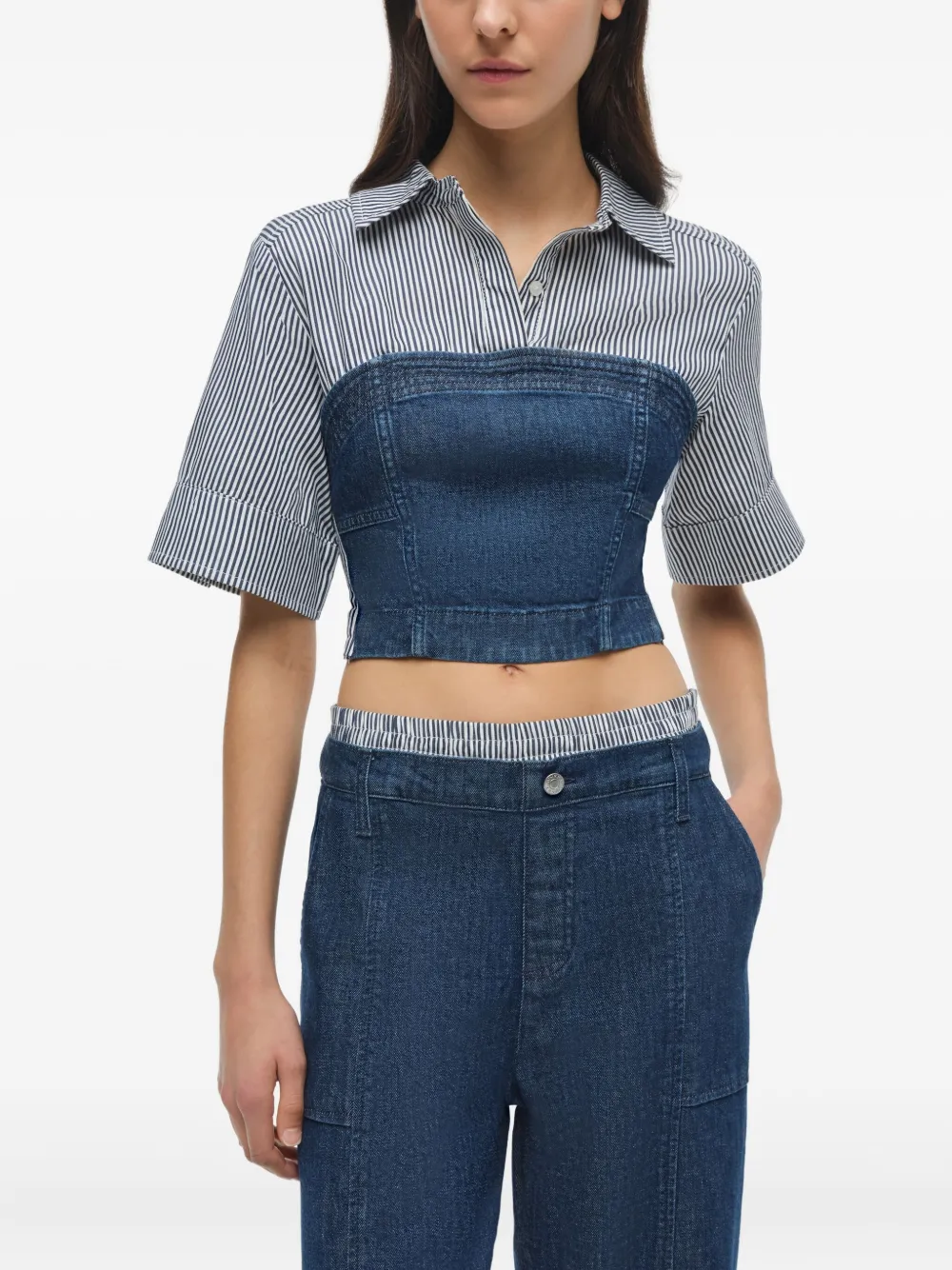 Simkhai striped shirt top Blauw