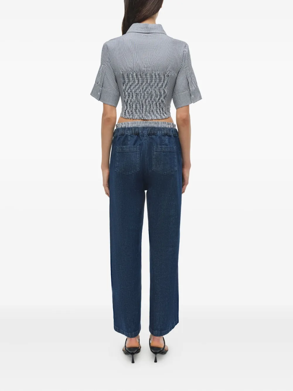 Simkhai striped shirt top Blauw