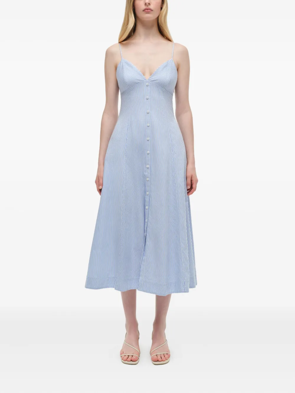 Simkhai Honor midi-jurk met knopen - Blauw