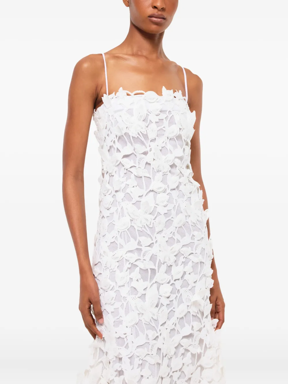Simkhai Fleurella midi-jurk met bloemenprint Wit