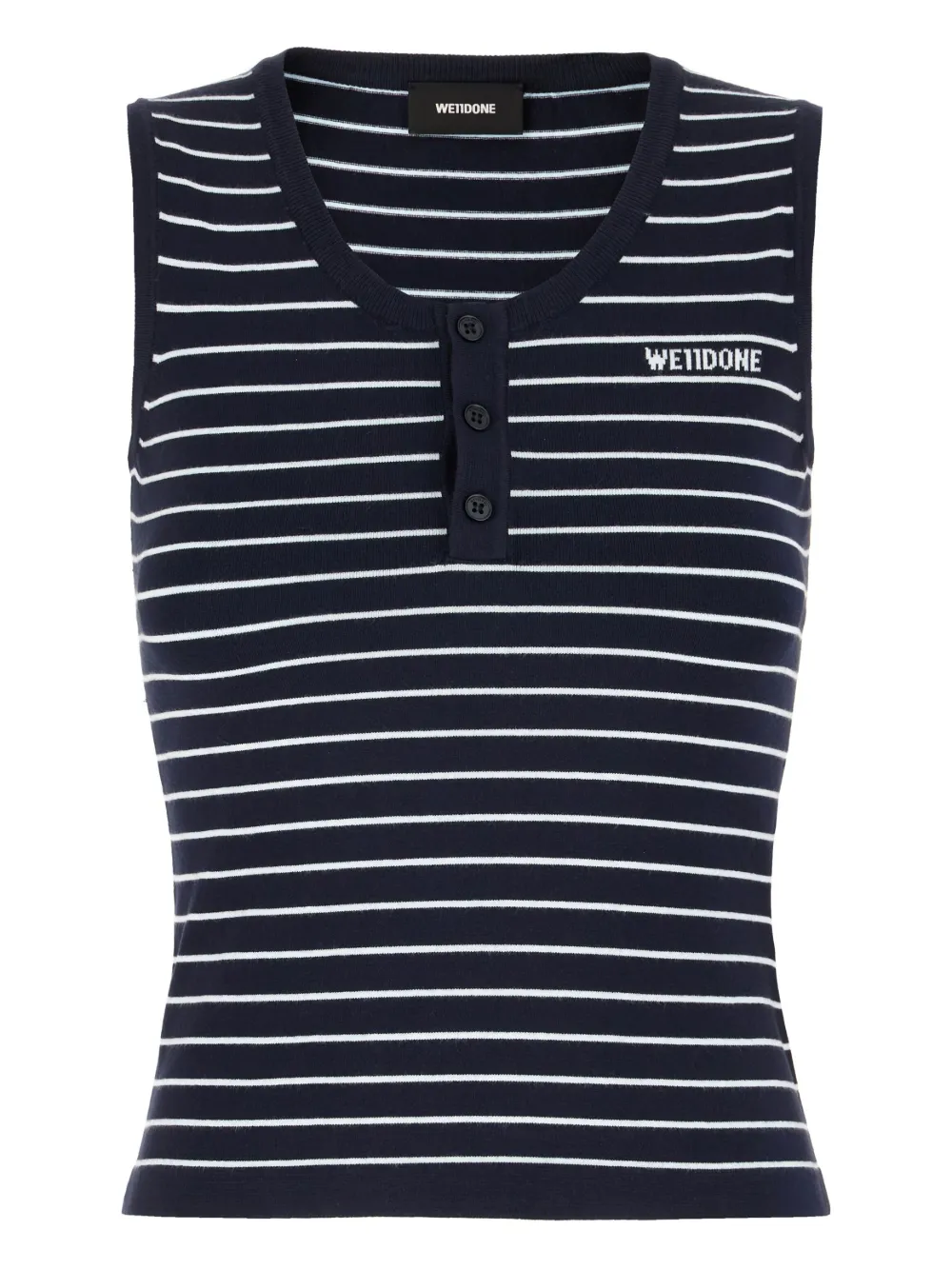 We11done Gestreepte top Blauw