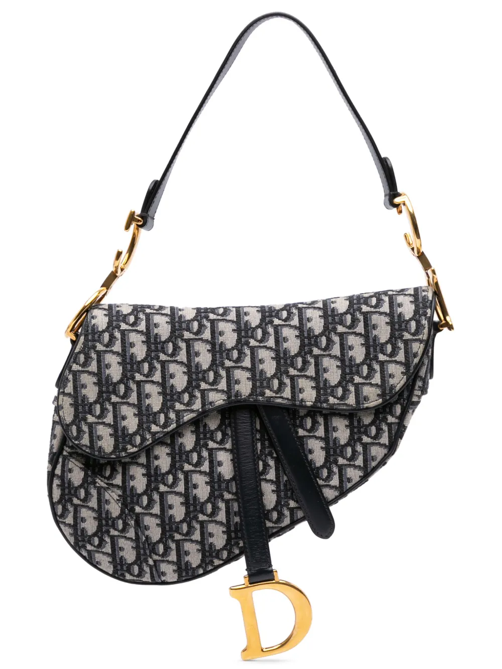 Christian Dior Pre-Owned 2018 Oblique Canvas Saddle Bag shoulder bag | Blue | Image 1